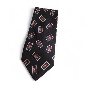 Barbara Blank New York Abstract Rectangle Handmade Silk Tie